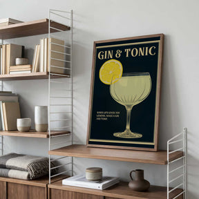 Vintage-style Gin And Tonic Artwork Poster