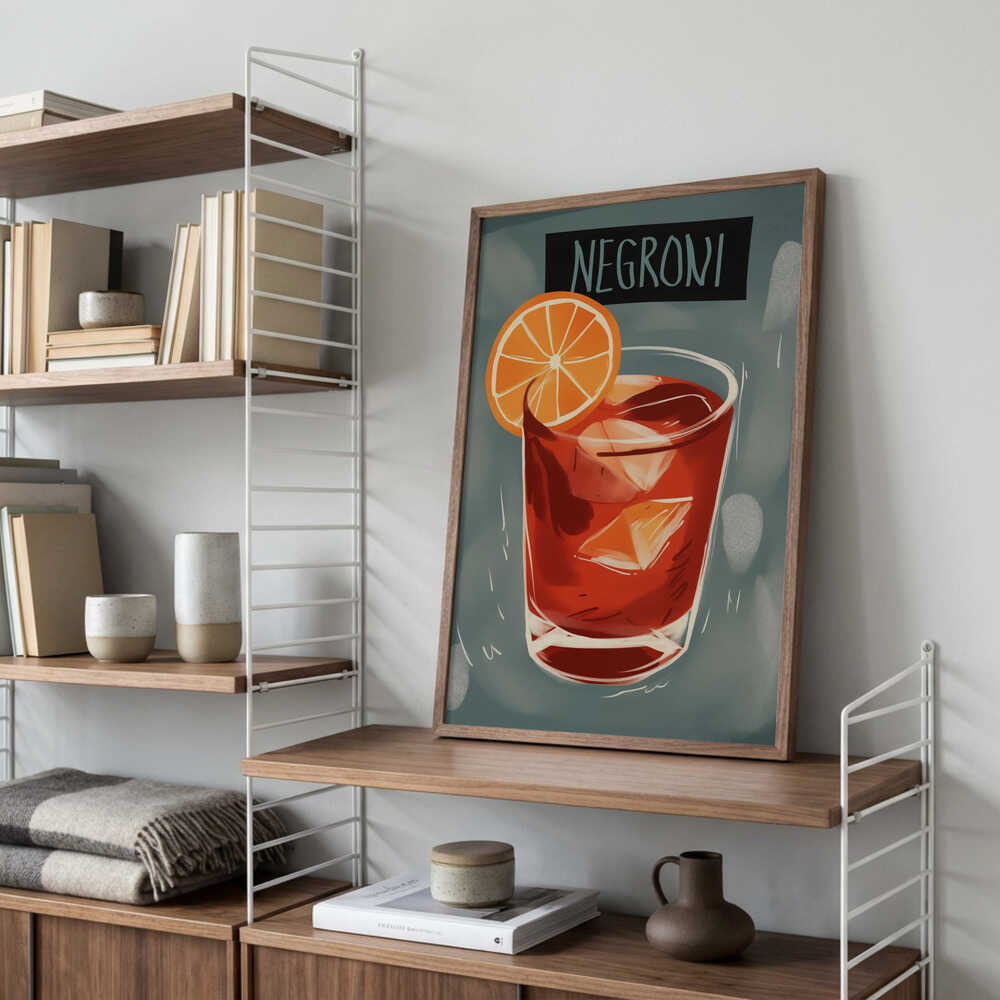 Sunset in a Glass Poster