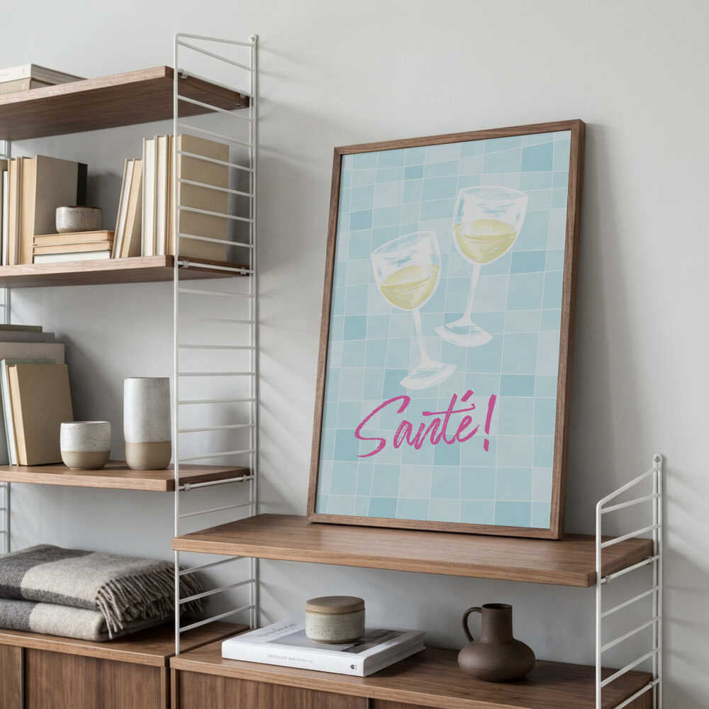 Two Glasses of Wine Poster