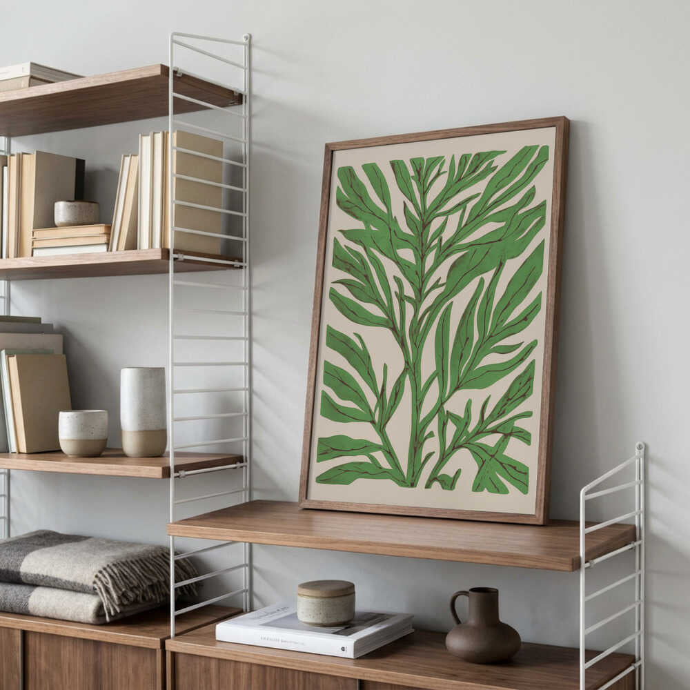 The Tree Branch with Green Leaves Poster
