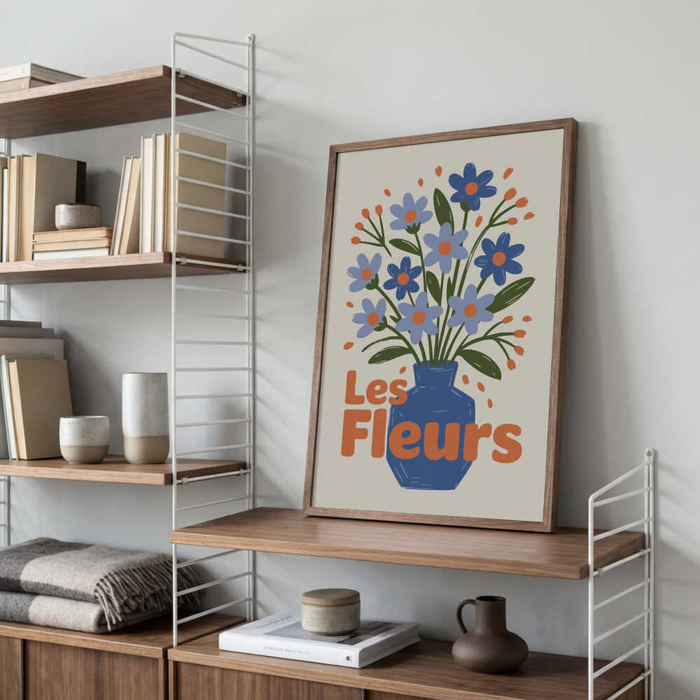 Charming Blue Blooms Poster