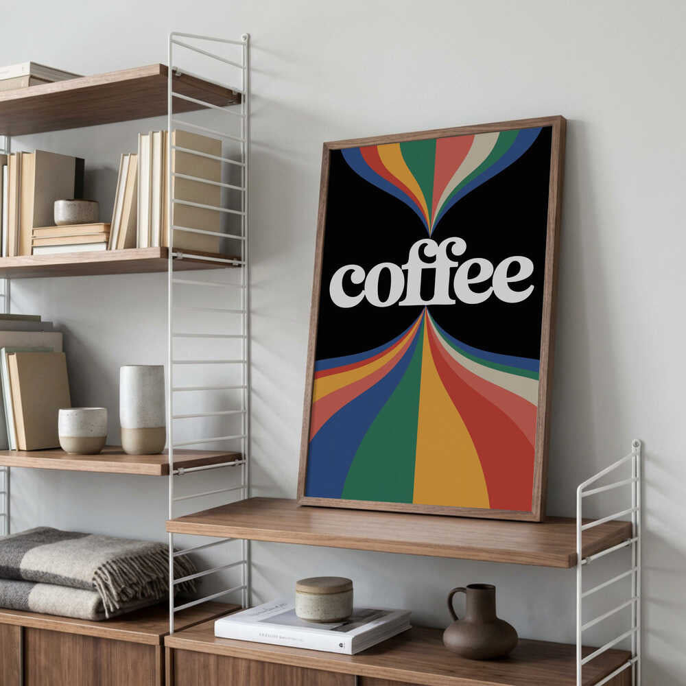 Coffee Rainbow Poster
