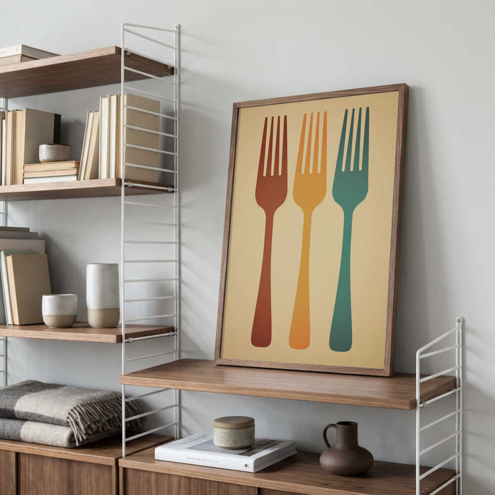 Colorful Fork Trio Poster