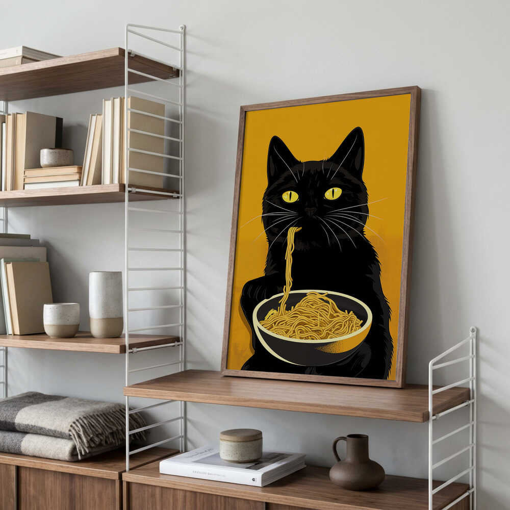 Noodle Cat No 2 Poster
