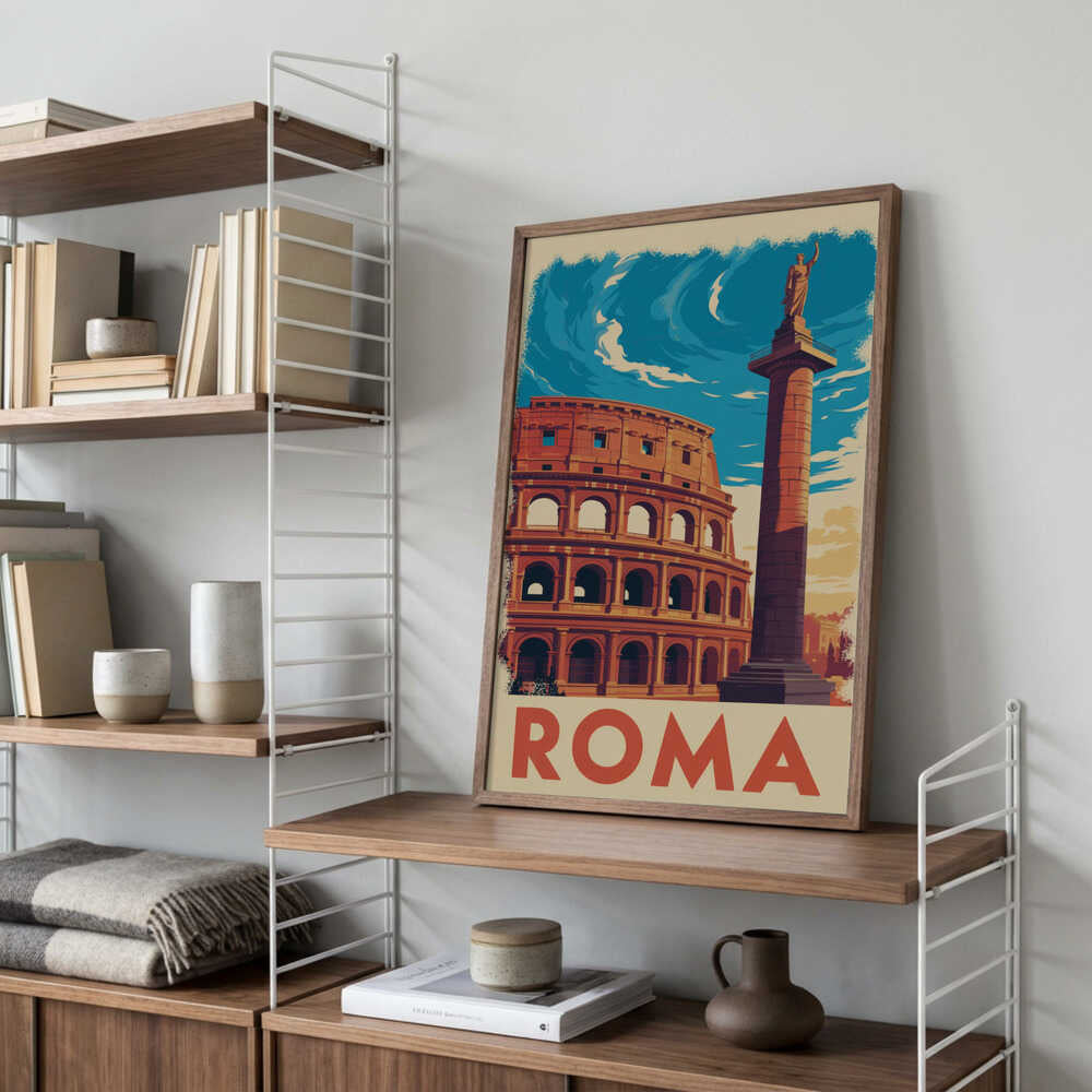 Roma Vintage Travel Poster Poster