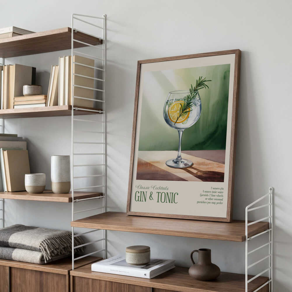 Classic Cocktails - Gin and Tonic Poster