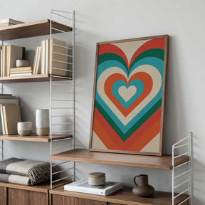 Concentric Hearts Poster