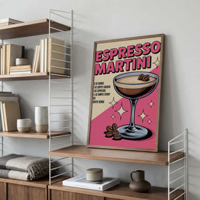 Espresso Martini Retro Style Poster