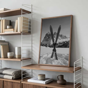 Crossed Skis Poster