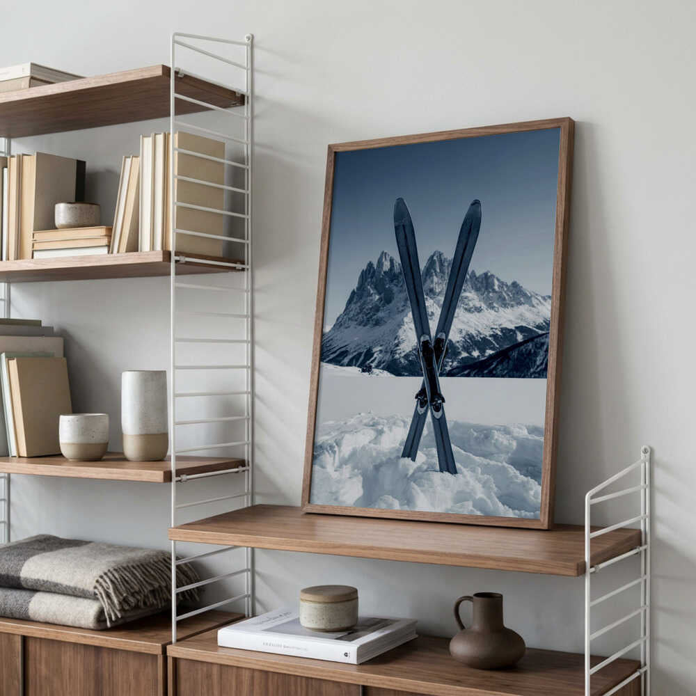 Crossed Skis Poster