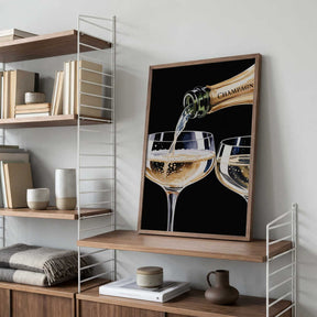 Pouring Champagne Poster