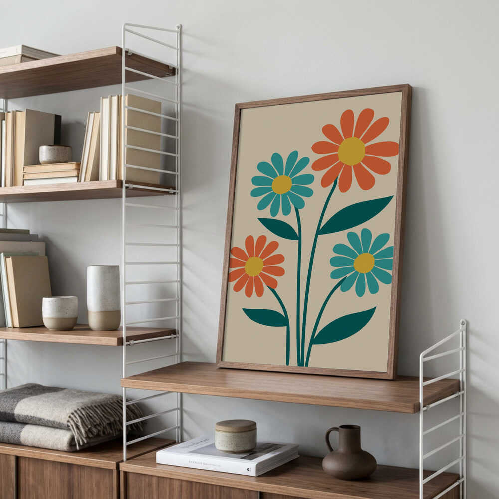 Boho Flowers Series No 8 Poster