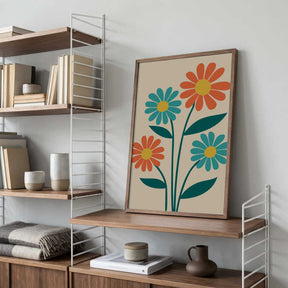 Boho Flowers Series No 8 Poster