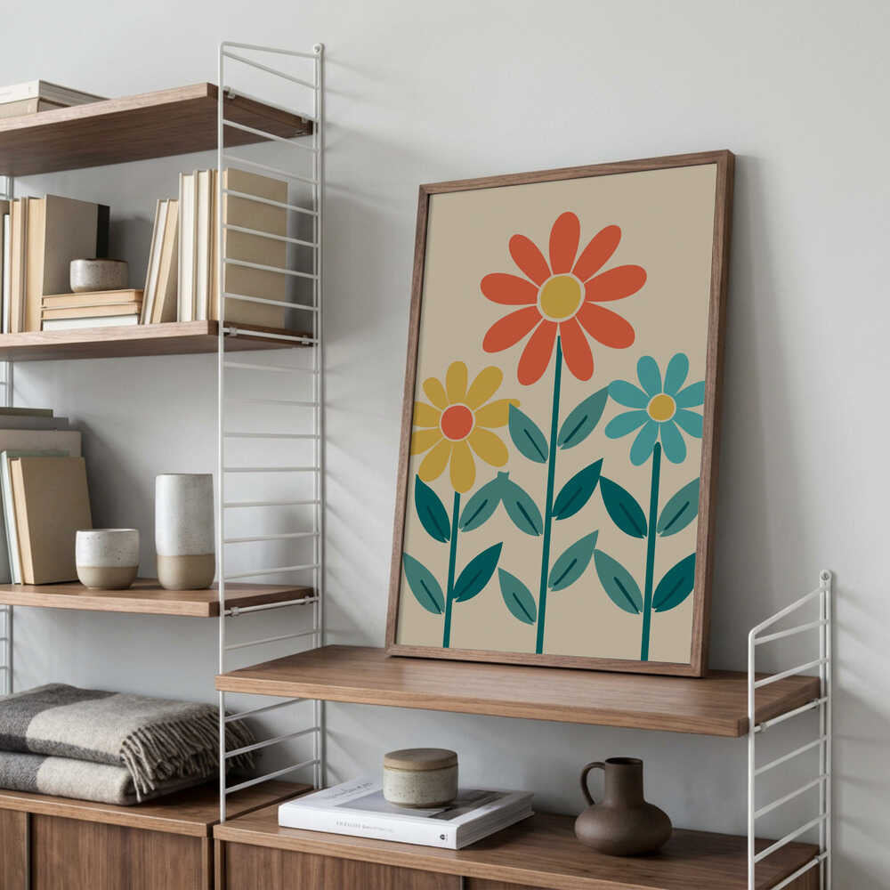 Boho Flowers Series No 7 Poster