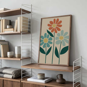 Boho Flowers Series No 6 Poster