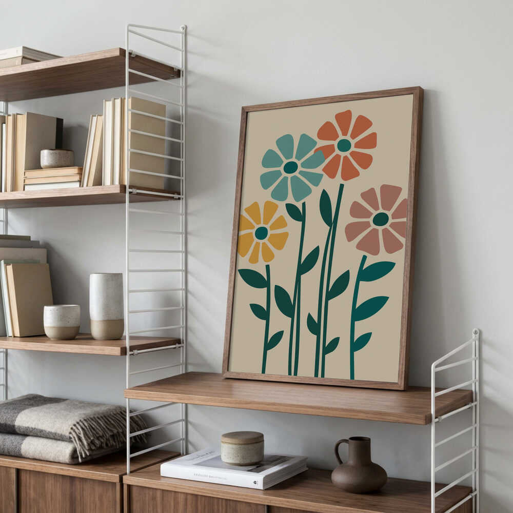 Boho Flowers Series No 5 Poster