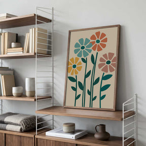 Boho Flowers Series No 5 Poster