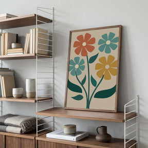 Boho Flowers Series No 4 Poster