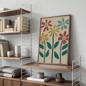 Boho Flowers Series No 3 Poster