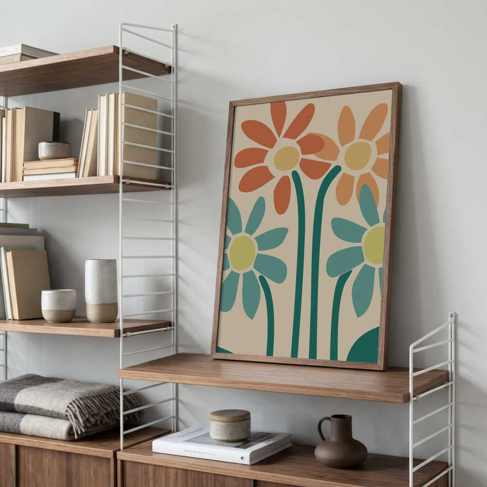 Boho Flowers Series No 2 Poster