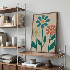 Boho Flowers Series No 1 Poster