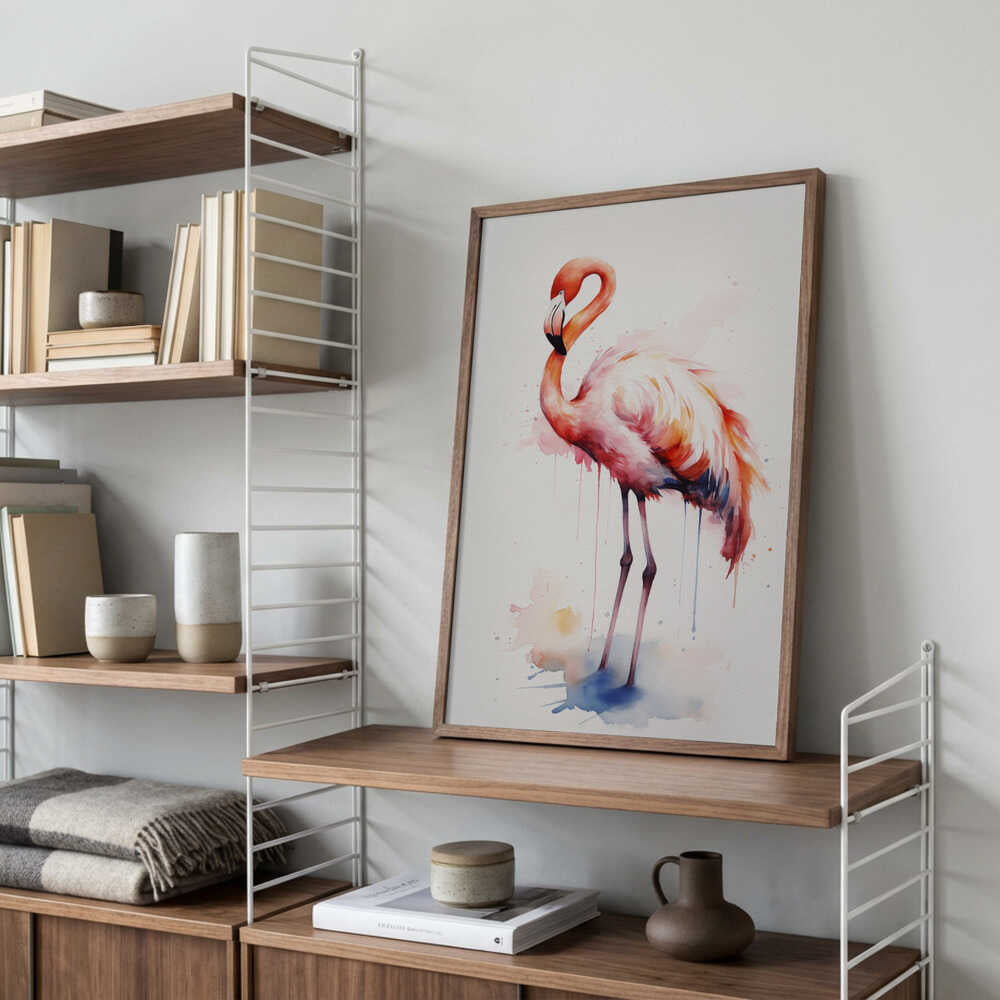 Flamingo Watercolor Poster