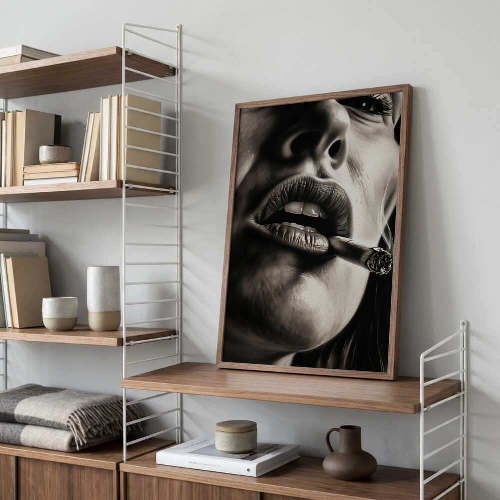 The Girl With the Burning Cigarette Poster