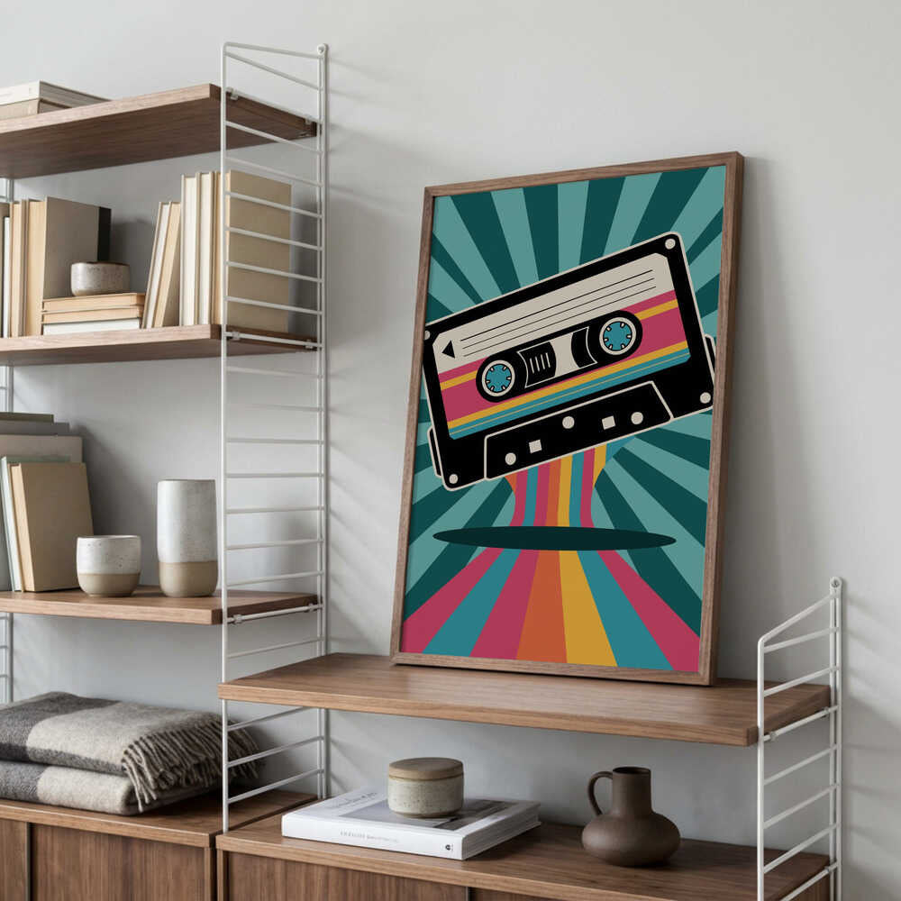 Colorful Cassette Poster