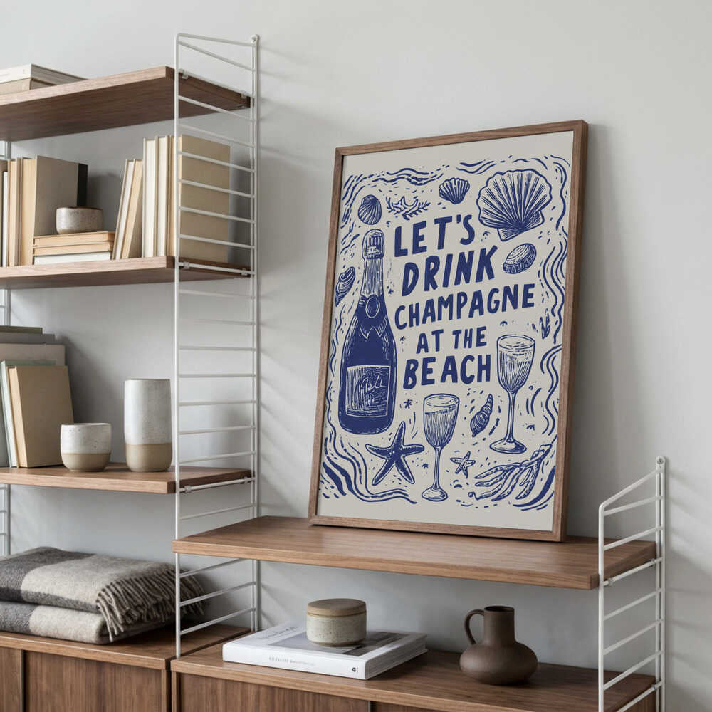 Let's Drink Champagne Poster