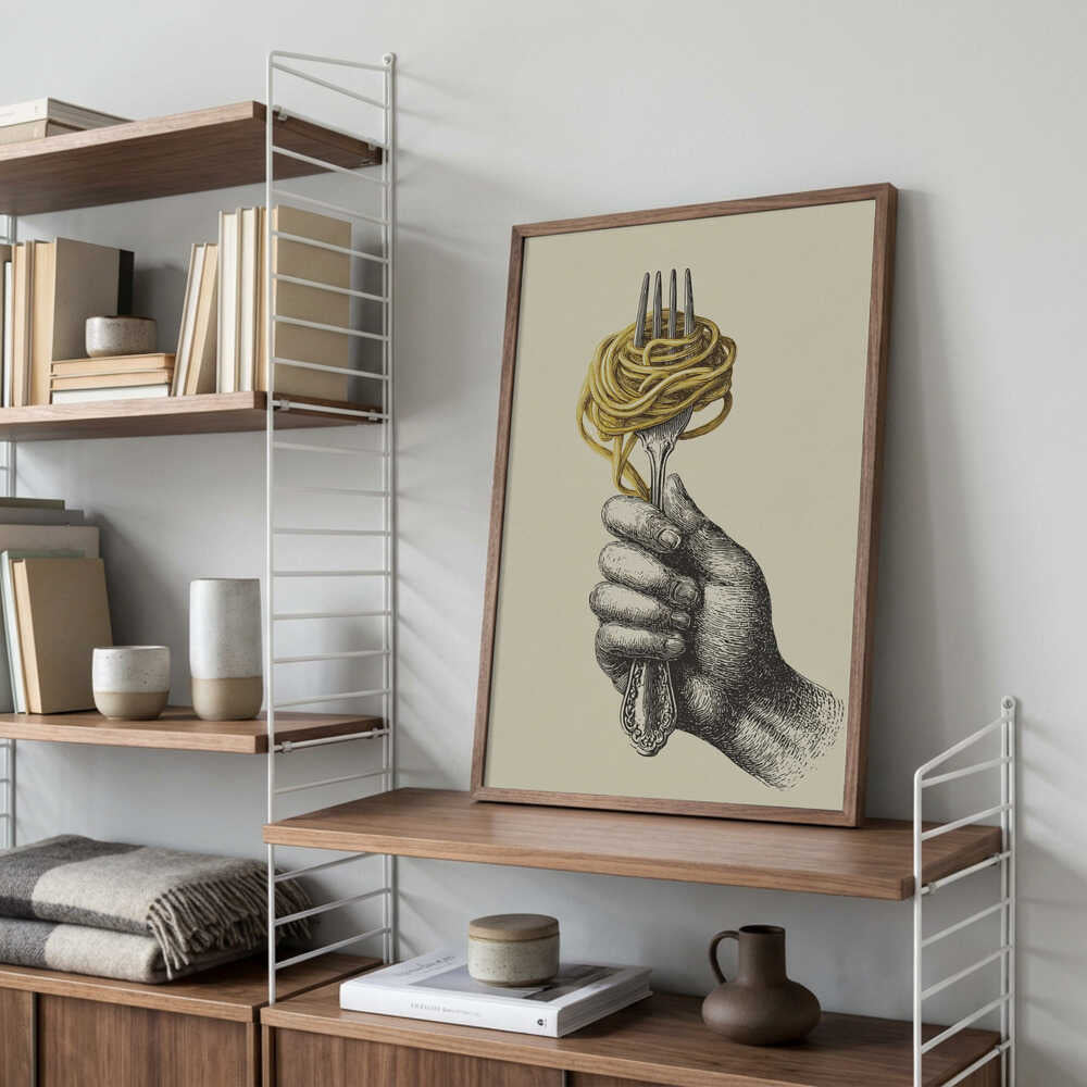 Spaghetti On a Fork Poster