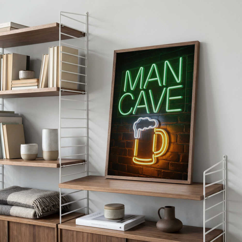 Man Cave Neon Sign No 1 Poster