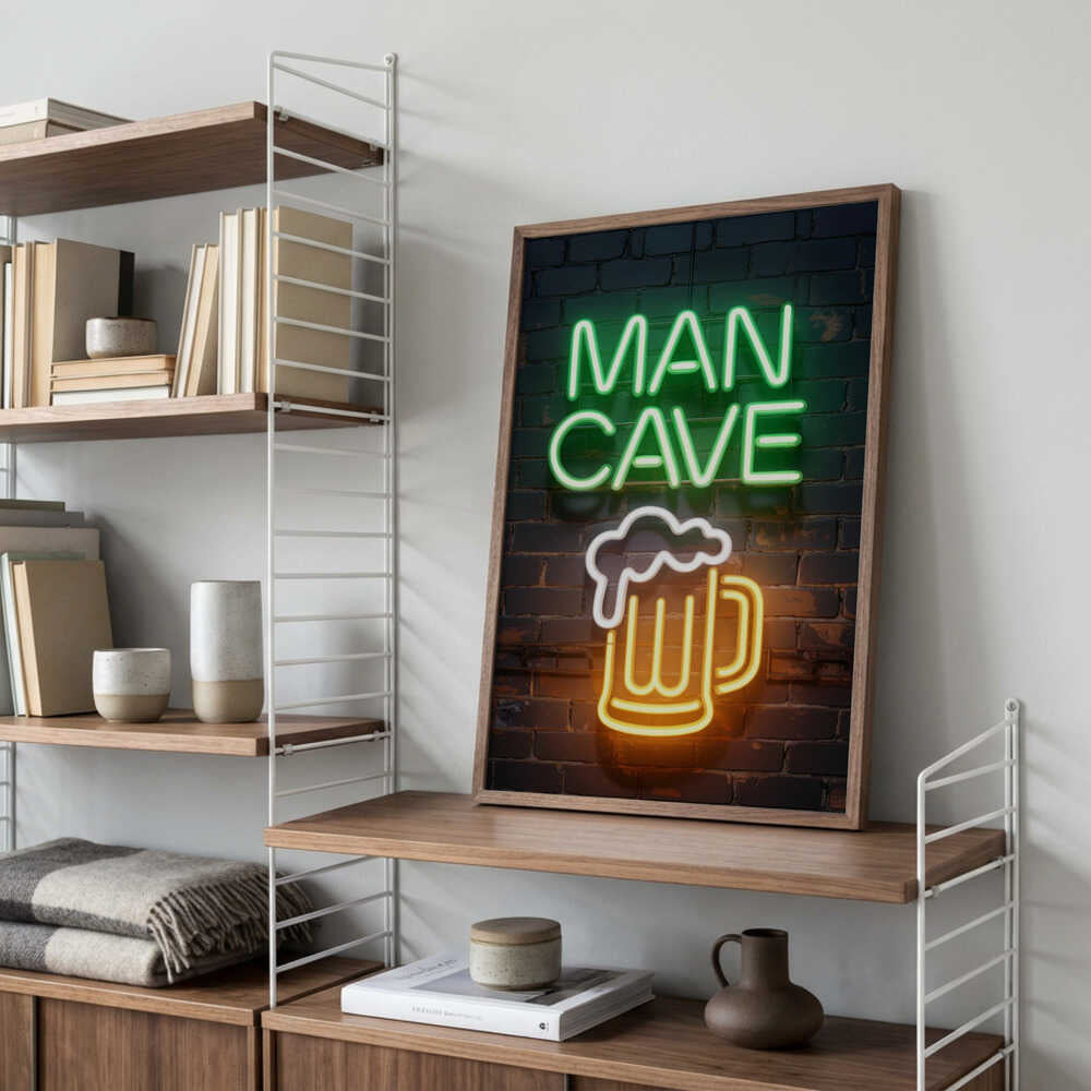 Man Cave Neon Sign No 3 Poster