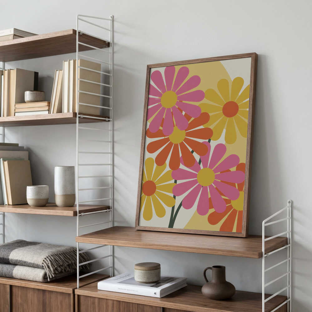 Happy Flowers Poster