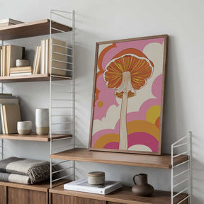 Retro Mushroom Poster
