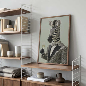 Zebra In Tuxedo Jacket Poster