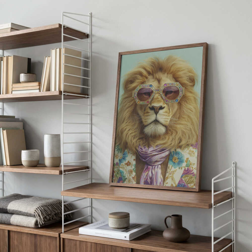 Groovy Lion Poster