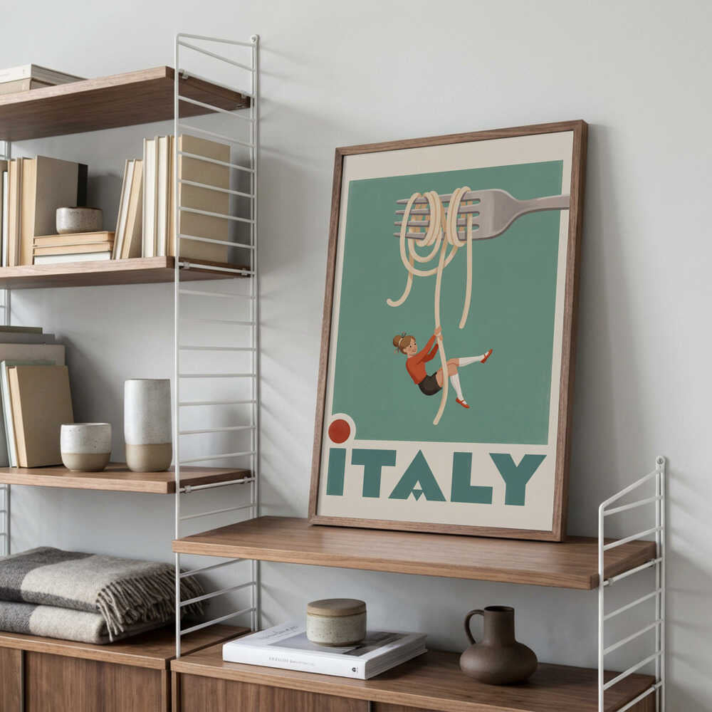 Italy Pasta Swing Poster