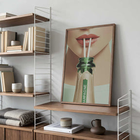 Champagne and Straws Poster