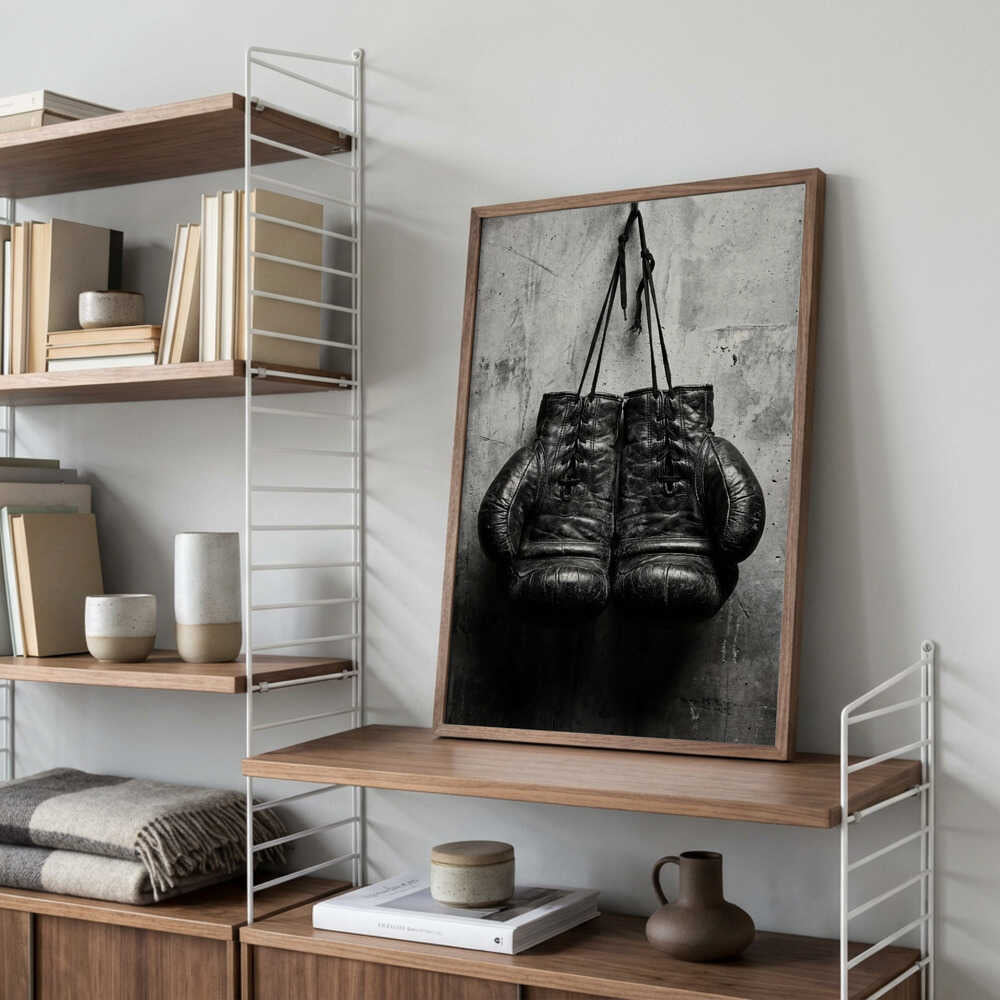 Retro Boxing Gloves Poster