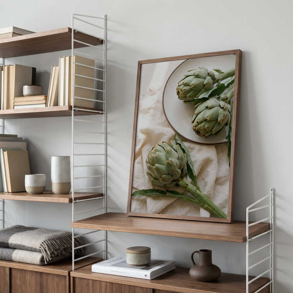 Three Fresh Artichokes Poster