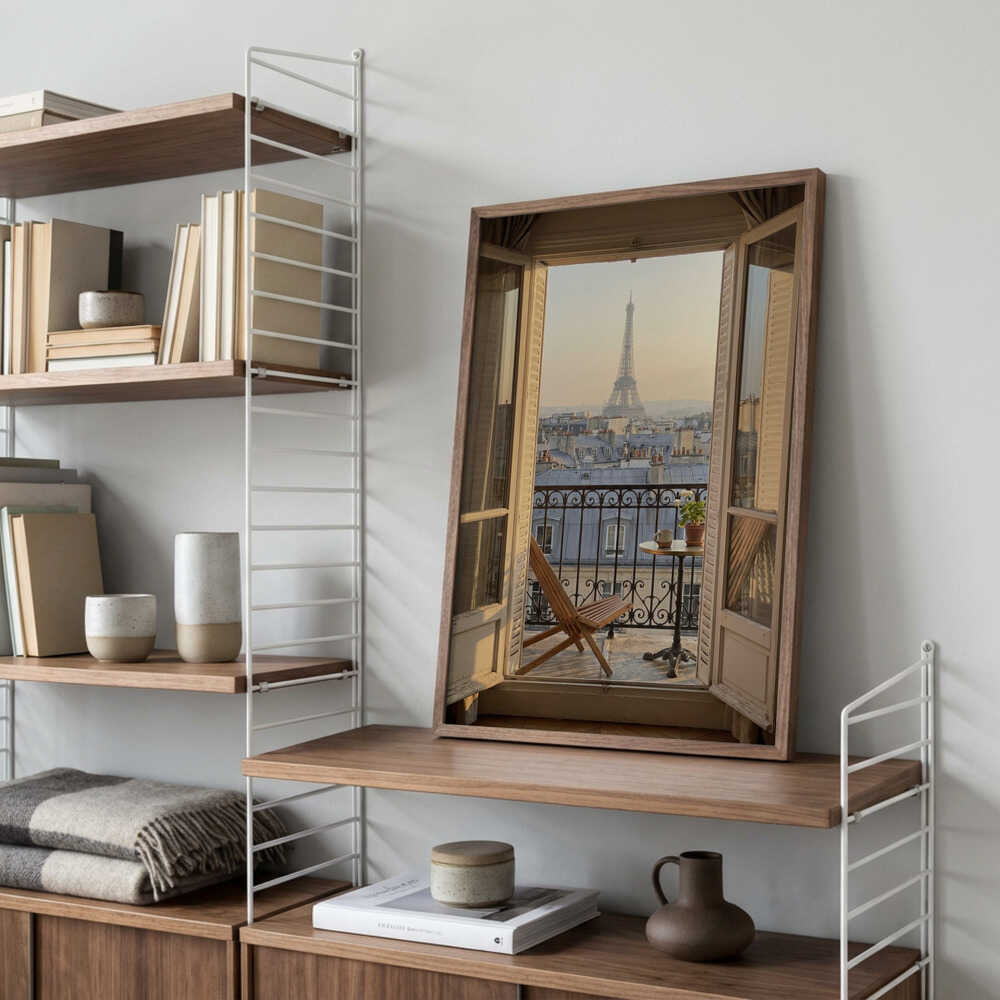 Parisian Balcony View Poster