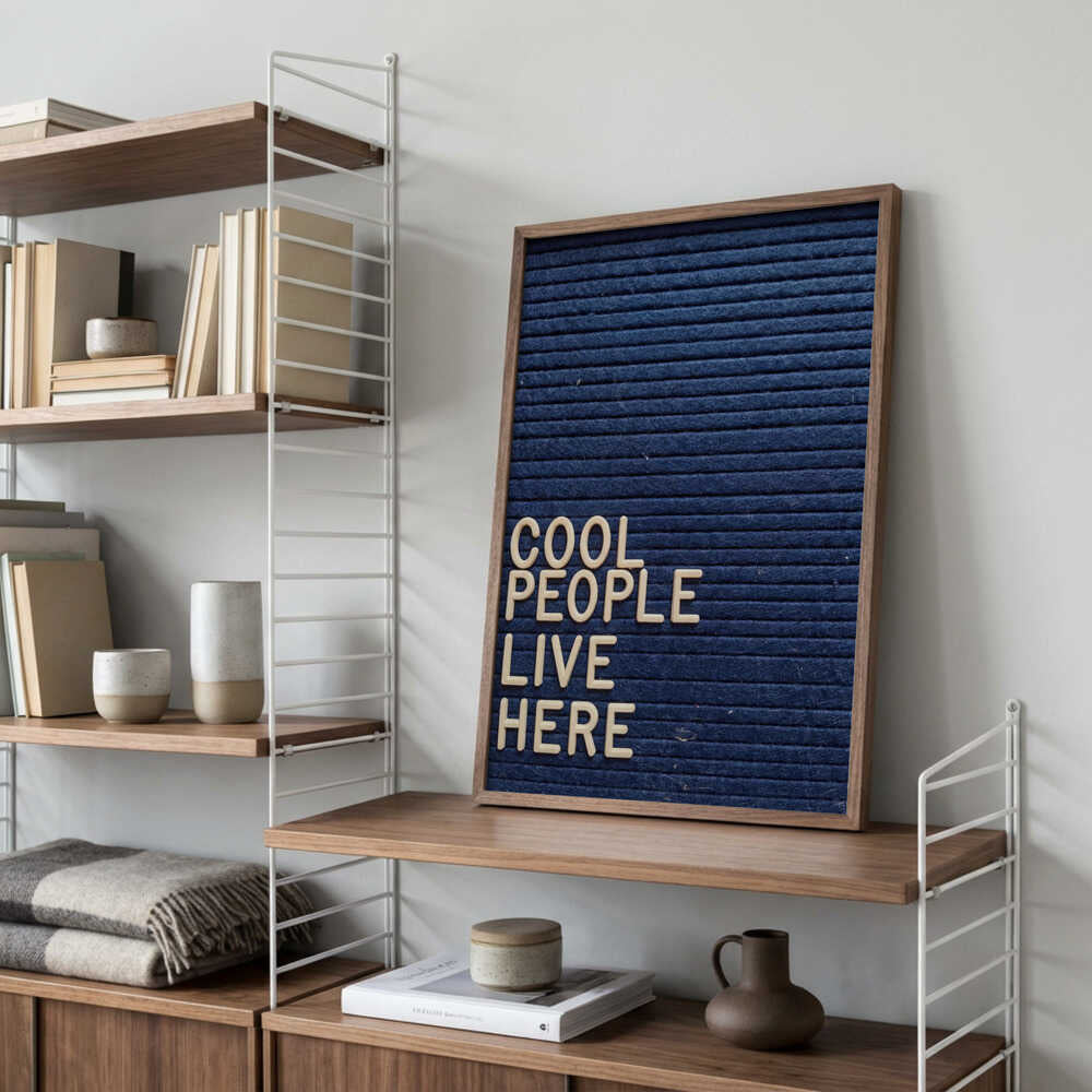 Cool People Live Here Letter Board Poster