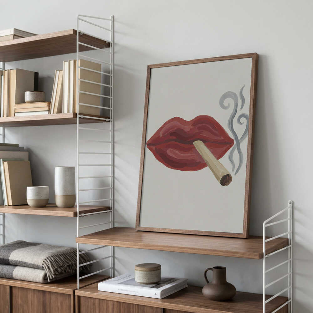 Smoking Lips Poster