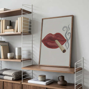 Smoking Lips Poster