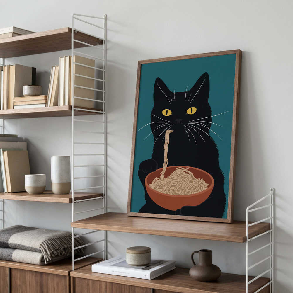 Noodle Cat No 3 Poster