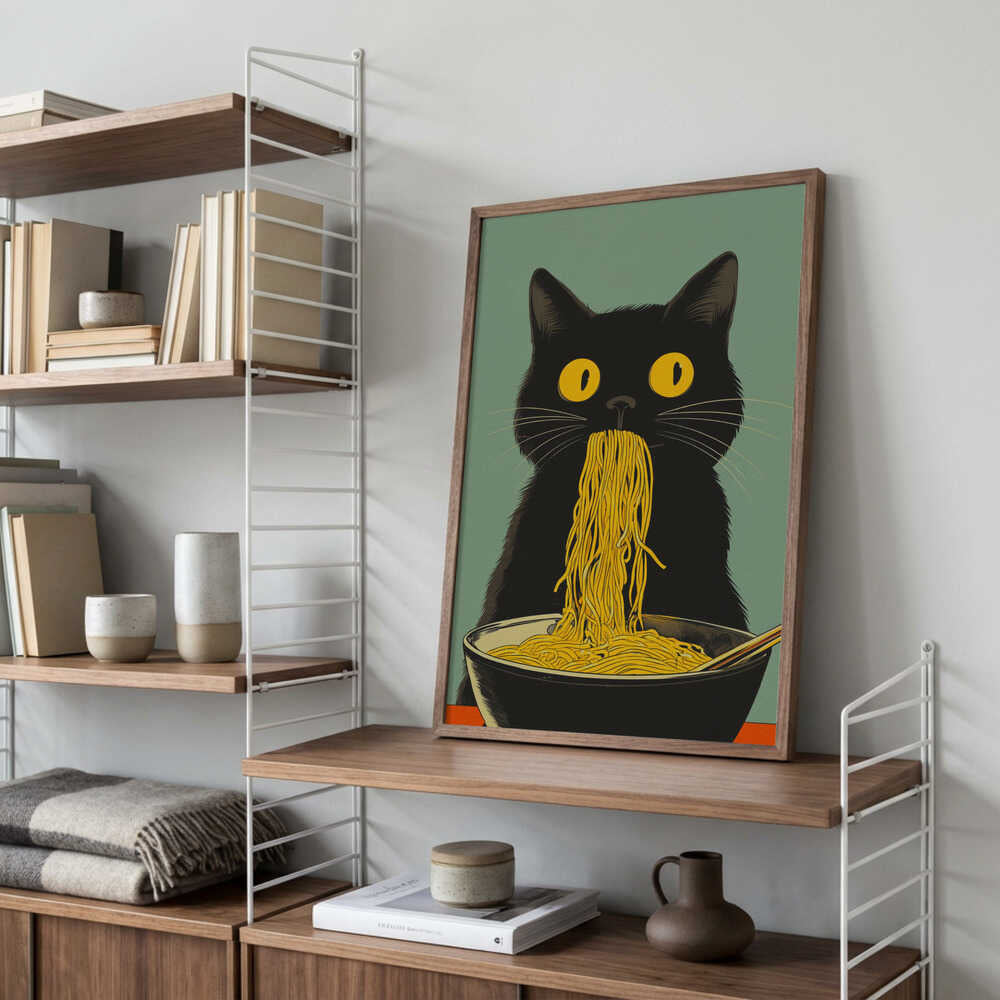 Noodle Cat No 5 Poster