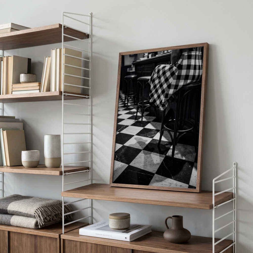 Checkered Pattern Bar Poster