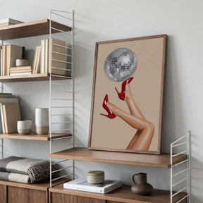 Stiletto Heels and Disco Ball Poster
