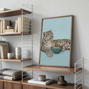 Noodle Snow Leopard Poster