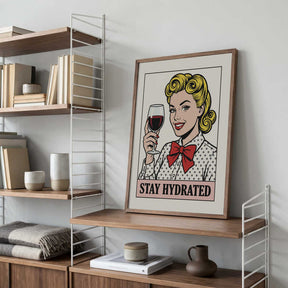 Pop Art Wine Woman Poster